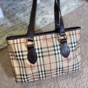 Burberry Haymarket Check Coated Canvas Tote